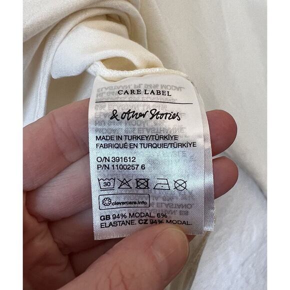 & Other Stories Women's Bodysuit Size L Los Angeles Atelier Cream Quiet Luxury - Picture 4 of 10